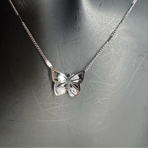 Elegant Stainless Steel Butterfly Pendant Necklace